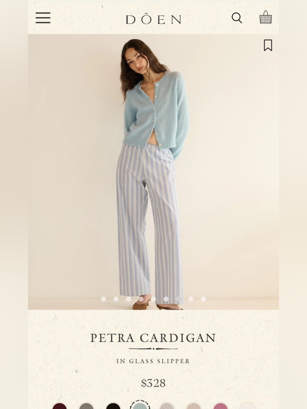 Doen Petra Cardigan in Glass Slipper